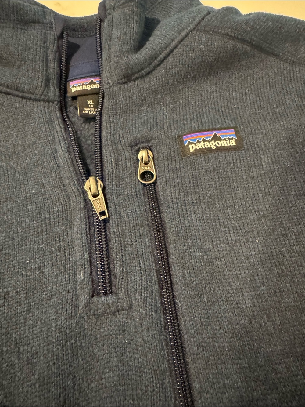 Patagonia Navy Blue Fleece Zip Pullover (Better Sweater)